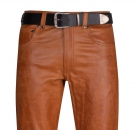 Lederhose Lederjeans mittelbraun
